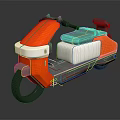 Stylish Modern Orange And White Motorcycle With Streamlined Body And Gray Accents