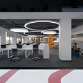 SU model of public office area 3d model