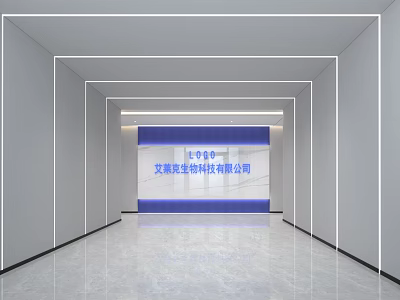 Hotel Lobby Interior Design With Elevator Waiting Area And Marble Floor 3d model