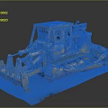 Yellow Bulldozer Model With Tracks Cab Blade And Ripper On Brown Base Dark Background