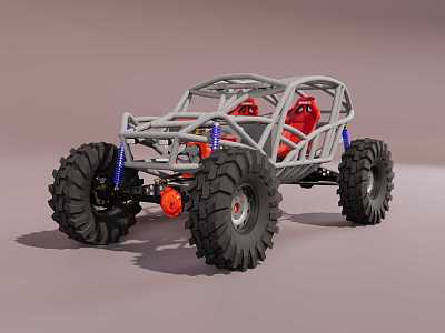 Steel frame modified off-road vehicle model