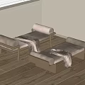 Quiet sofa stool 3d model