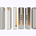 Modern Decorative Columns With Various Designs Metallic Finish Gold Accents And Integrated Lighting