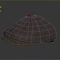 Classic Woven Tweed Newsboy Hat With Small Button And Flat Brim Detail