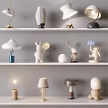 Reading lamp creative cream wind table lamp bear table lamp children table lamp rabbit moon lamp 3d model
