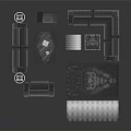 Modern Sofa Coffee Table Set With Sectional Sofa Armchair Floor Lamp And Patterned Rug