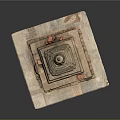 Ancient Stone Tower With Multi Tiered Structure Square Base And Dome Top