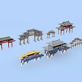 Traditional Chinese Archway Collection With Various Roof Styles And Architectural Designs