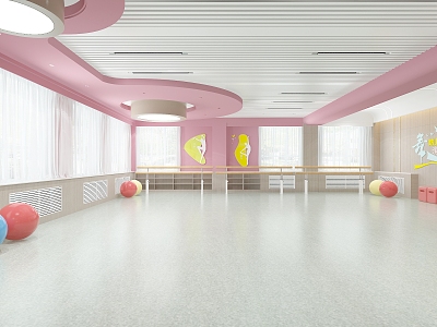 Modern Dance Room 3d model