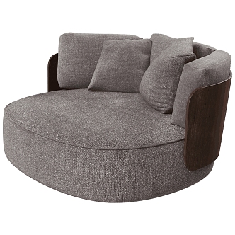 Porada Modern Simple Fabric Sofa Chair Leisure Chair Outdoor Sofa 3d model