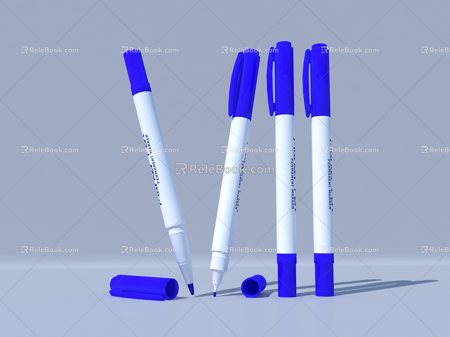 Modern Pen Blue Pen model