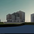 Modern High Rise Glass Office Building With Reflective Facade And Exterior Design