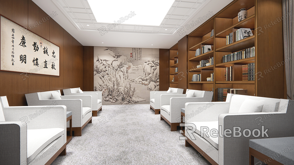 New Chinese Reception Room Lounge Conference Room Reception Room model