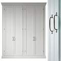 Modern White Dresser With Multiple Drawers Vertical Lines And Metal Handles For Home