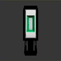 Futuristic Sci Fi Weapon with Green and Orange Glowing Strips and Tech Inspired Design