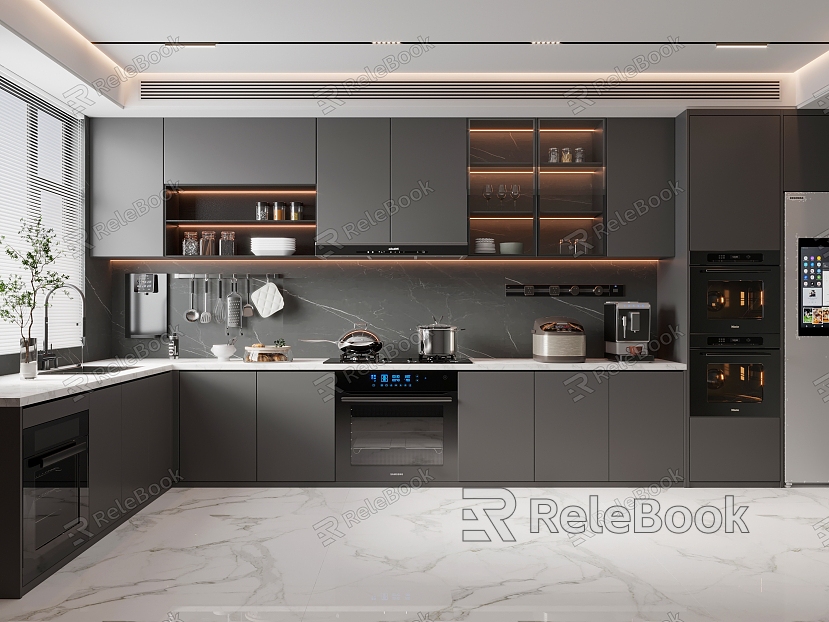 Modern open kitchen model