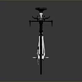 Modern White Bicycle With Black Wheels Ergonomic Seat And Streamlined Frame 3d model