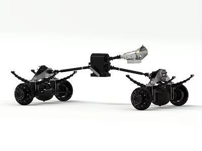 Industrial Equipment With Articulated Structure Mechanical Arm And Wheels For Industrial Use 3d model