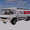 White Wagon Tanker Truck Featuring Cylindrical Tank And Cab Details