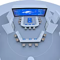 modern command center 3d model