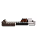 Modern Sectional Sofa With Multiple Colors Modular Design And Soft Plush Cushions 3d model