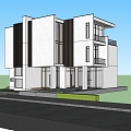 Simple single-family villa self-built house 3d model