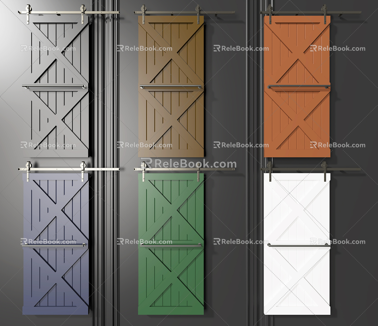 Industrial LOFT Barn Door 3d model