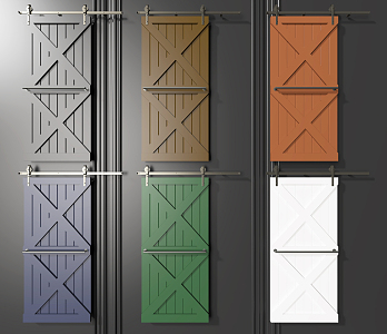 Industrial LOFT Barn Door 3d model