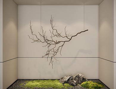 Modern pendant dead branch pendant dead branch landscaping 3d model