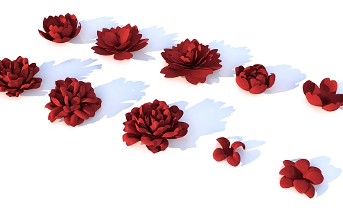 Clothing decoration flower material 3d model