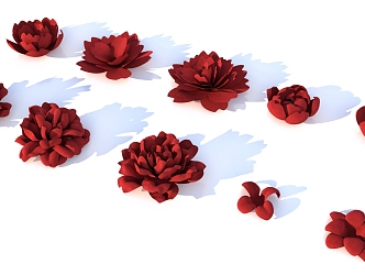 Clothing decoration flower material 3d model