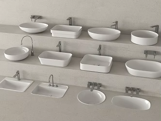 Basin Wash basin Faucet Wash basin 3d model