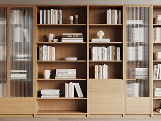 Modern bookcase 3d model