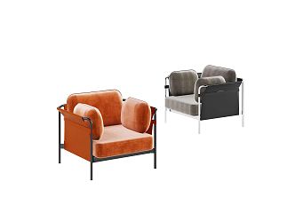 Modern Single Sofa Armchair 3d model