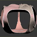 Pink Slim Fit Bodysuit With Layered Ruffled Details And Smooth Silhouette