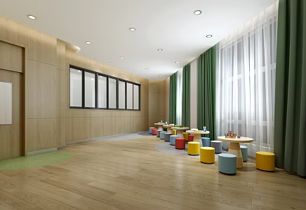 Modern Kindergarten Activity Room Kindergarten 3d model