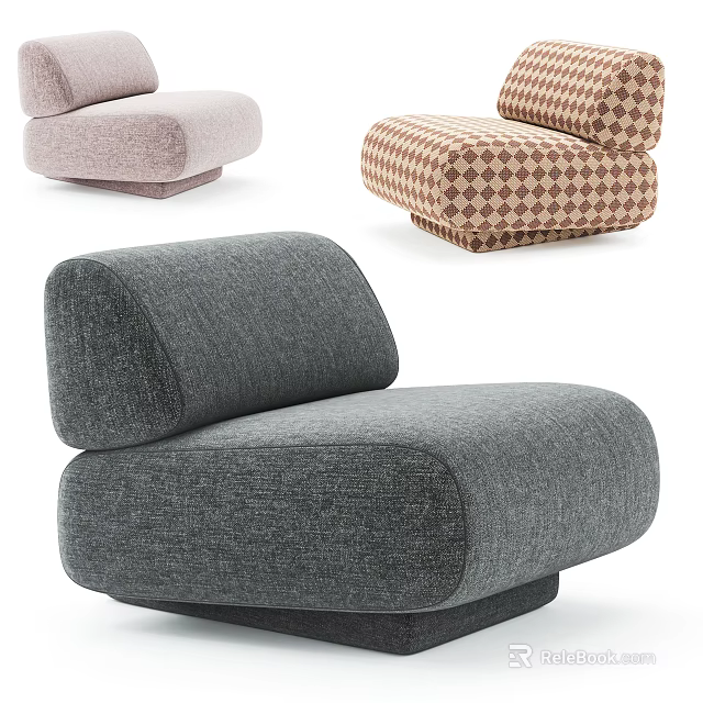 Modern Single Sofa Design With Comfortable Upholstery And Stylish Colors For Home Decor 3d model 