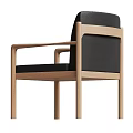 Modern Leisure Chair Designs With Beige Black Cushions And Wooden Metal Frames