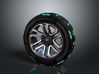 Ford Tire Wheel Hub Volkswagen Wheel Volkswagen Tire New Tire Car Tire 3d model