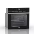Modern Black Vatti Kitchen Oven With Digital Display And Control Knobs 3d model