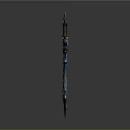 Ornate Fantasy Sword Design With Blue Gems And Golden Decorations