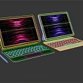 Modern Laptop Apple Computer 3d model