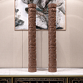 New Chinese style pillar Xiangyun pillar 3d model