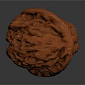Wooden Stone Decorative Piece With Natural Textured Surface And Spherical Shape