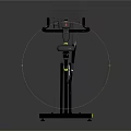 Indoor Stationary Exercise Bike With Digital Display And Stable Black Yellow Frame Design