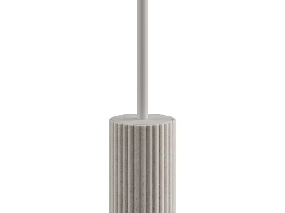 Modern Toilet Brush With Cylindrical Holder For Bathroom Cleaning Supplies 3d model