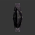 Mythical Fantasy Sword With Purple Blade Black Hilt Golden Accents And Intricate Design