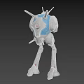 Blue And White Mechanical Robot Game Movie Character With Four Legs And Back Structures