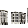 New Chinese-style residential building with a variety of characteristics of large-sized residential 3d model