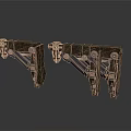 Industrial Mechanical Arm Equipment With Metal Structure And Bolted Connections On White Background